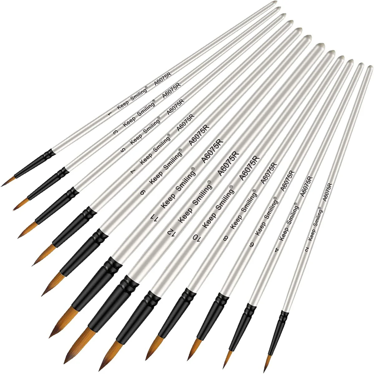 Keep Smiling Professional Round Tip Paint Brush Pack of 10