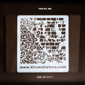 Vintage Floral Brick Wall Reusable Stencil – Item 006 (10" × 11")
