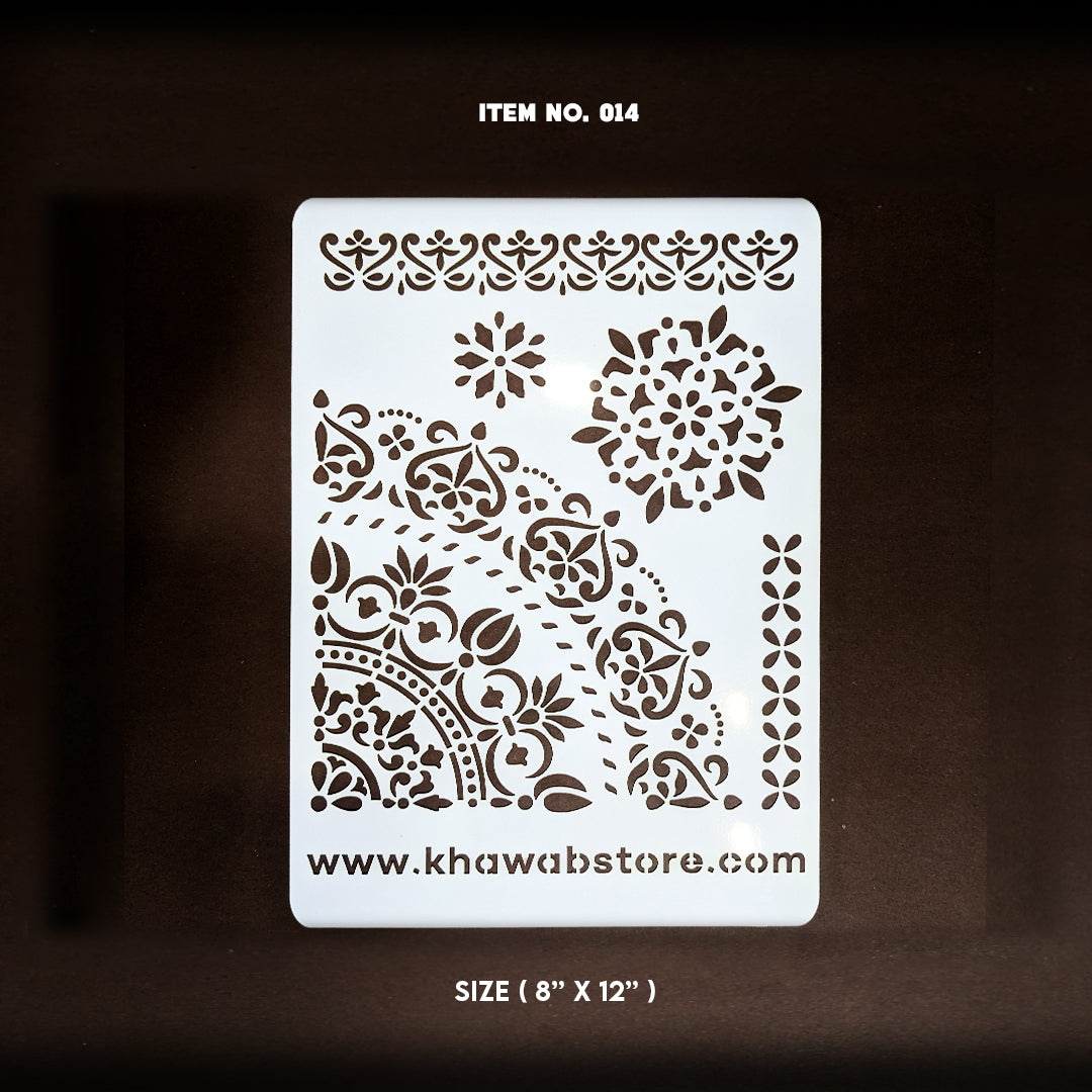 Floral Stencil Item 013 (8" × 12")