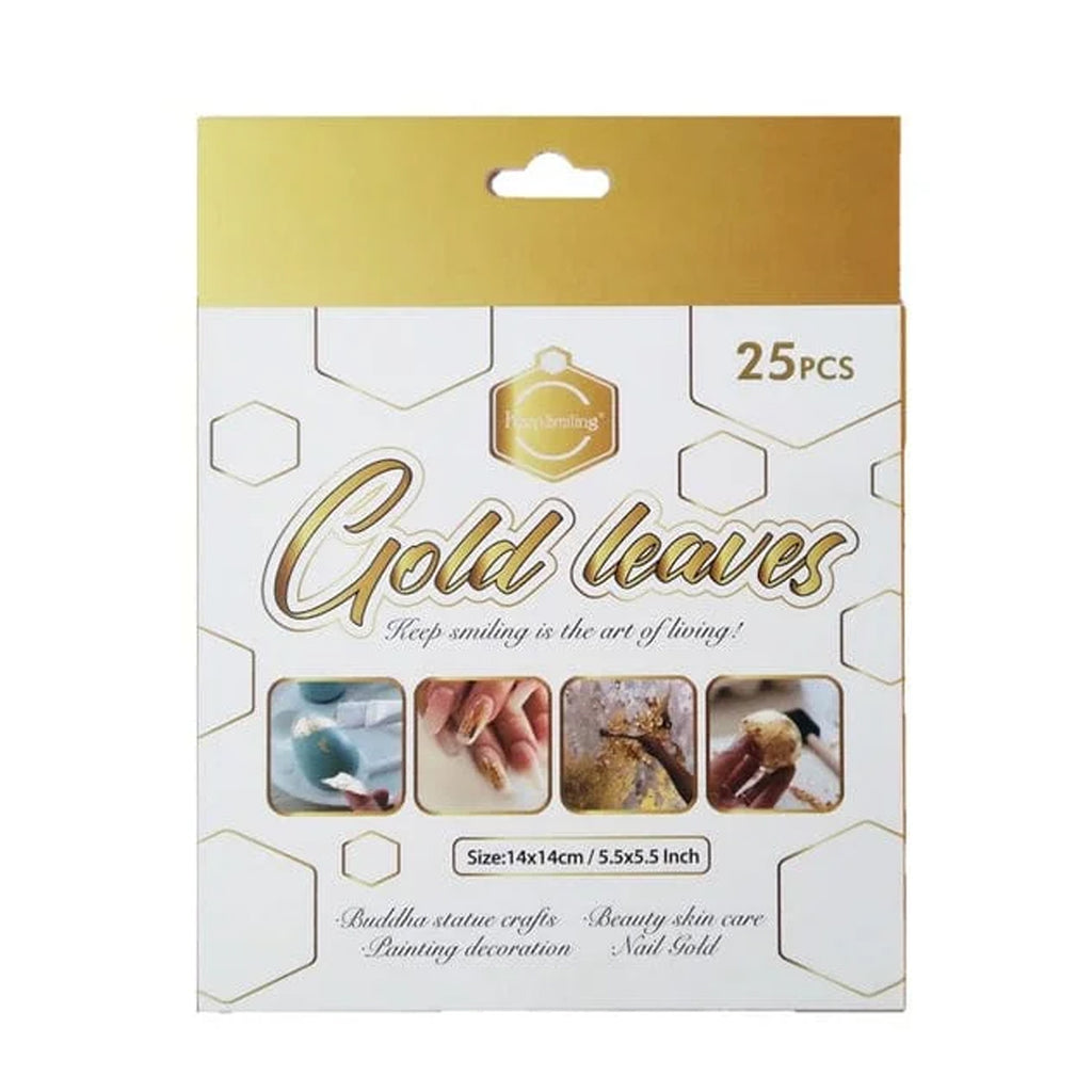Keepsmiling Gold Leaf Sheets – 25 Leafs