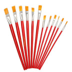 Flat Brush Red ( 12 pcs )