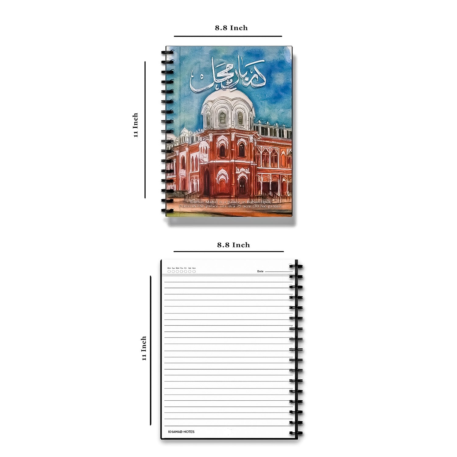 Darbar Mahal Premium Notebook with Subject Dividers and Laminated Cover