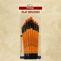 Professional 10 Piece Flat Art Brush Set For Acrylic Painting