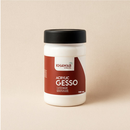 Khawab Professional Acrylic Gesso Primer for Canvas Surface Preparation