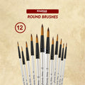 Premium Synthetic Round Art Brush for Acrylic and Watercolor Painting