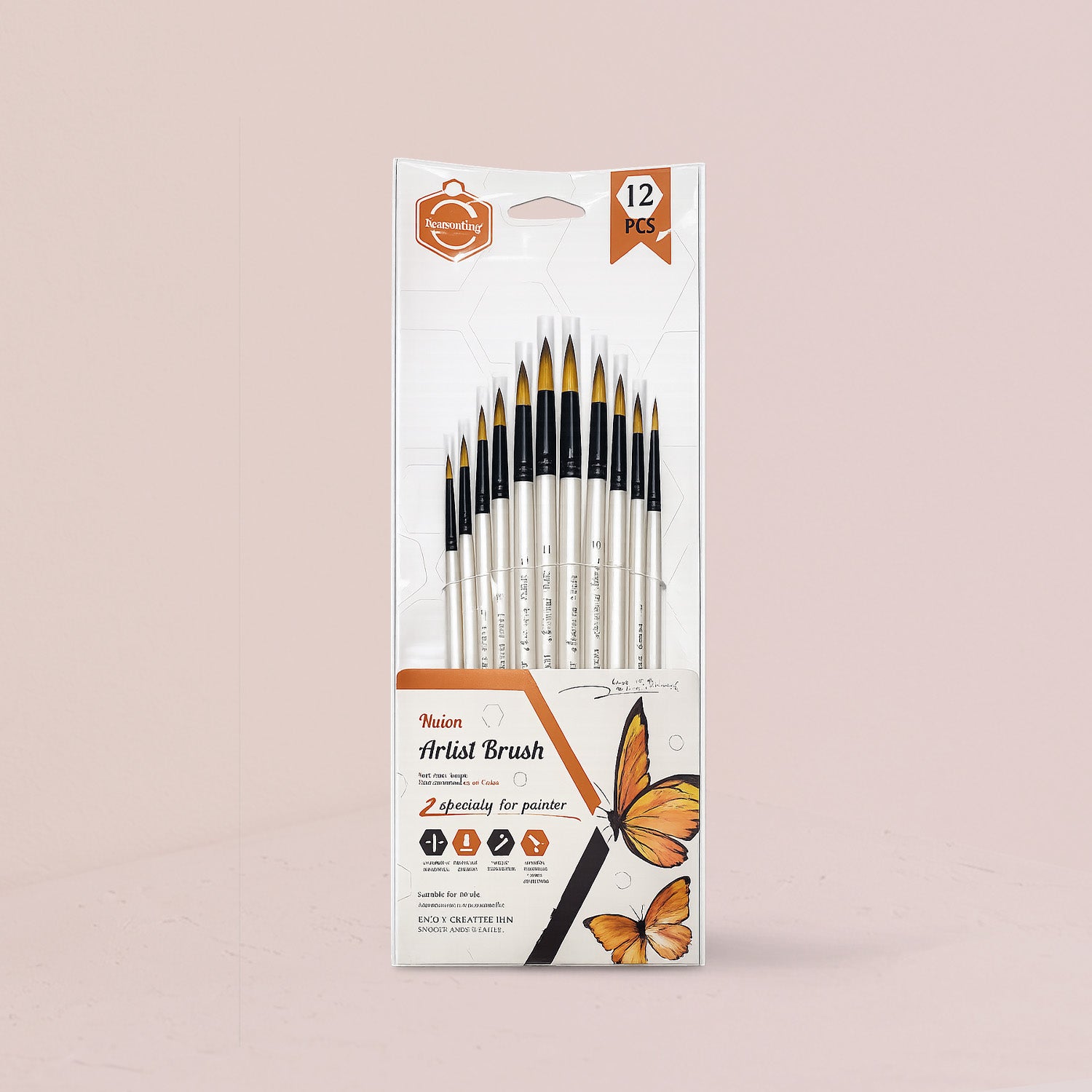 Keep Smiling Professional Round Tip Paint Brush Pack of 10