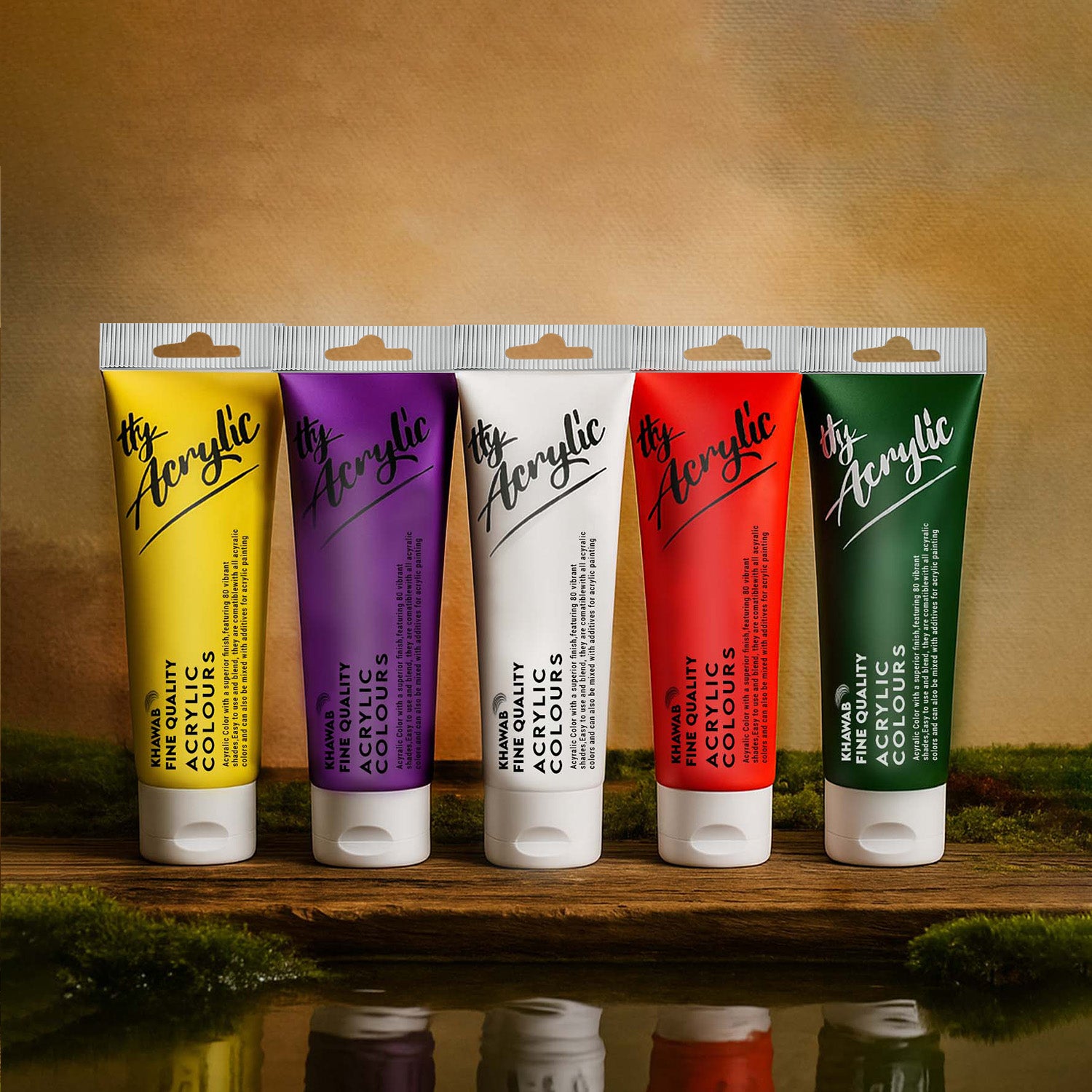 Khawab Professional Acrylic Paint 75ml Tube - Vibrant Multi-Surface Color